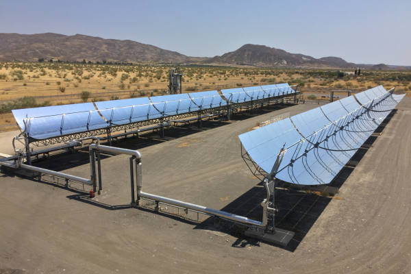 Parabolic troughs at the PROMETO test facility on the Plataforma Solar de Almería