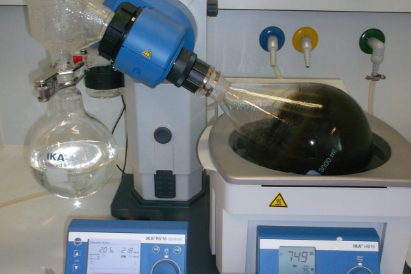 Laboratory reactor for evaporating digestates